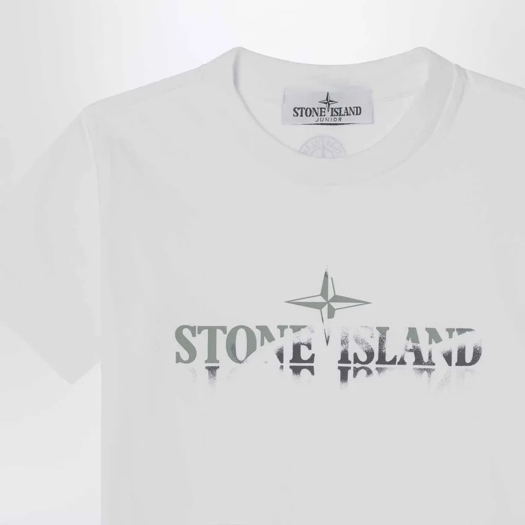 Stone Island Junior Logo Printed Crewneck T-Shirt