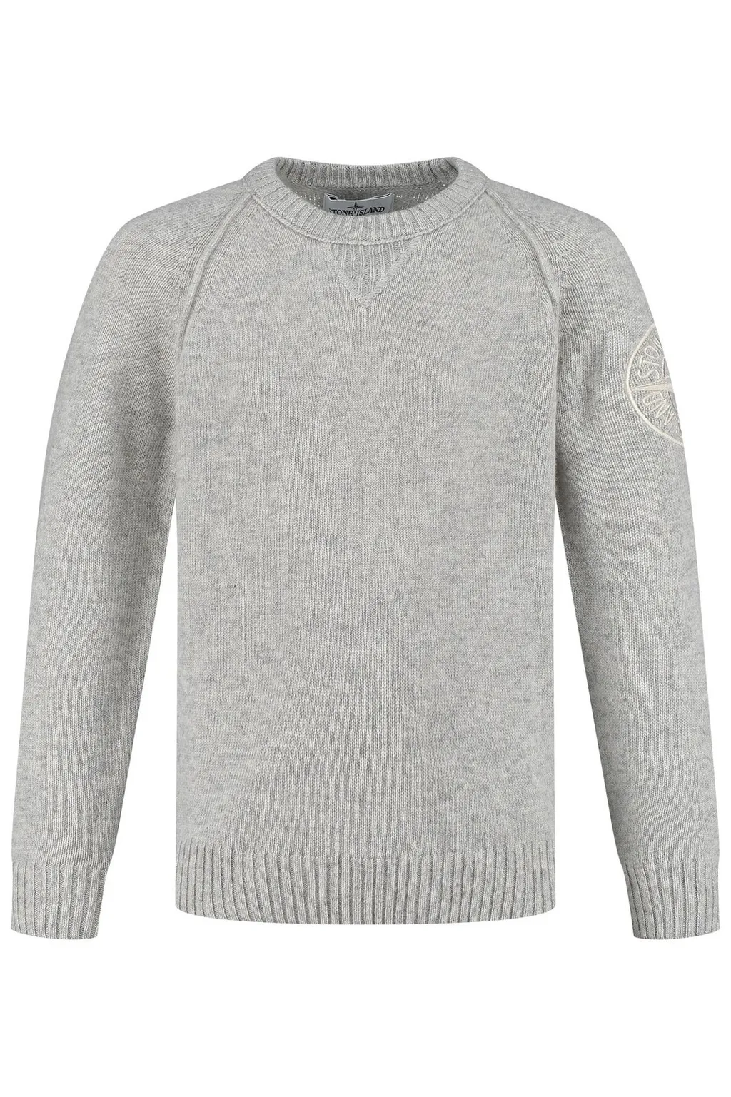 Stone Island Junior Logo Embroidered Crewneck Jumper
