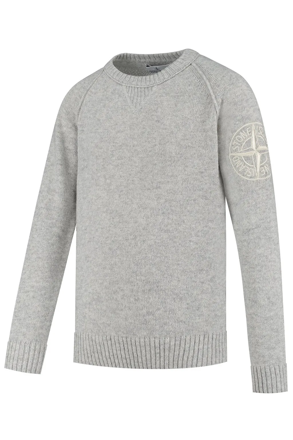 Stone Island Junior Logo Embroidered Crewneck Jumper