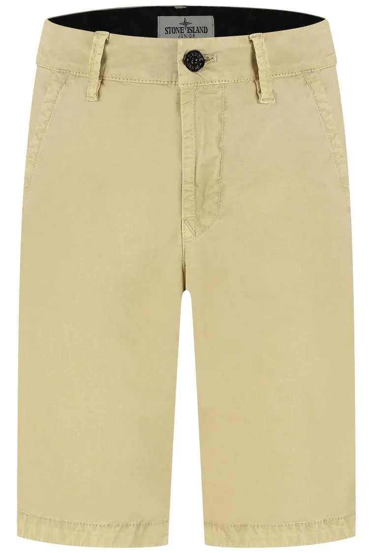 Stone Island Junior Logo Patch Knee-Length Shorts