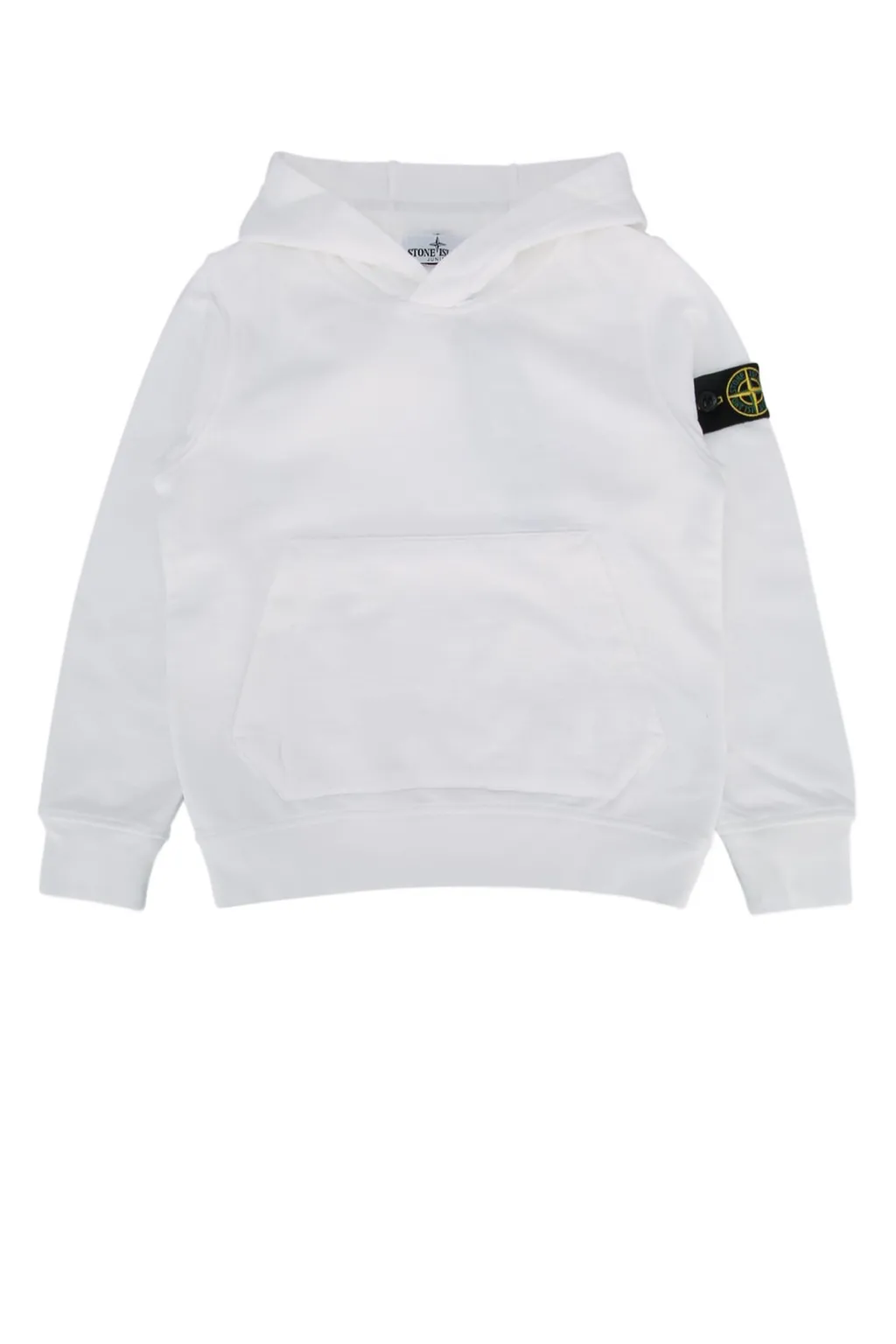 Stone Island Junior Compass Patch Fleece Hoodie