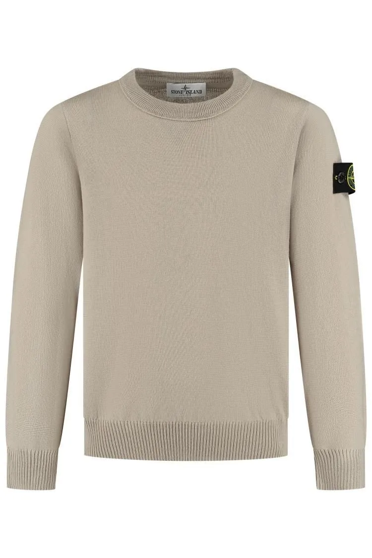 Stone Island Junior Compass Patch Crewneck Jumper