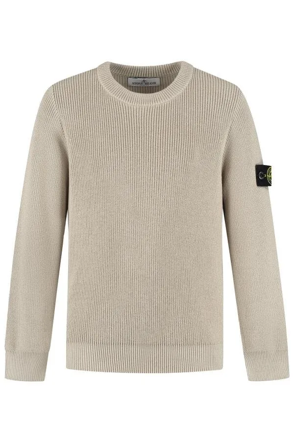 Stone Island Junior Compass Patch Crewneck Jumper