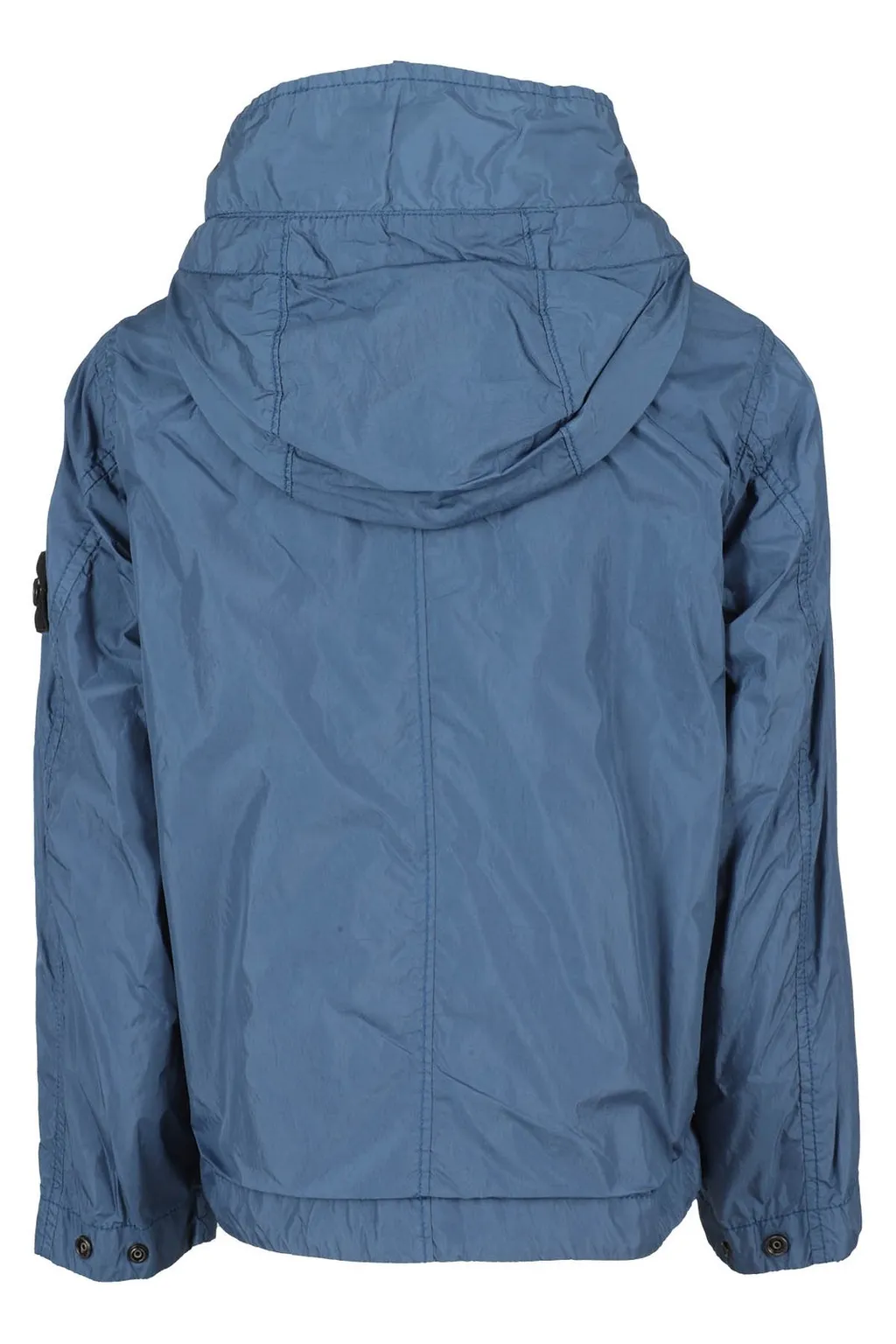 Stone Island Junior Logo Patch Hooded Zipped Jacket