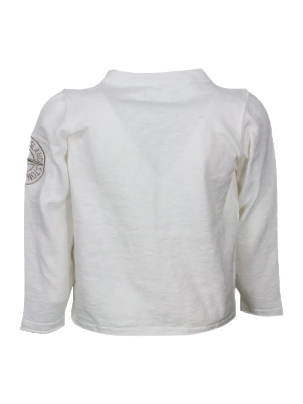 Stone Island Junior Compass Embroidered Long-Sleeved T-Shirt