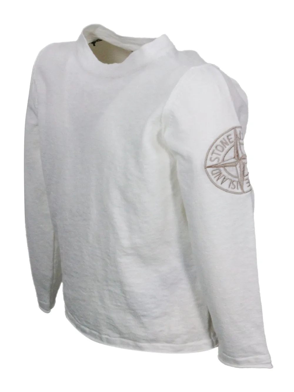 Stone Island Junior Compass Embroidered Long-Sleeved T-Shirt