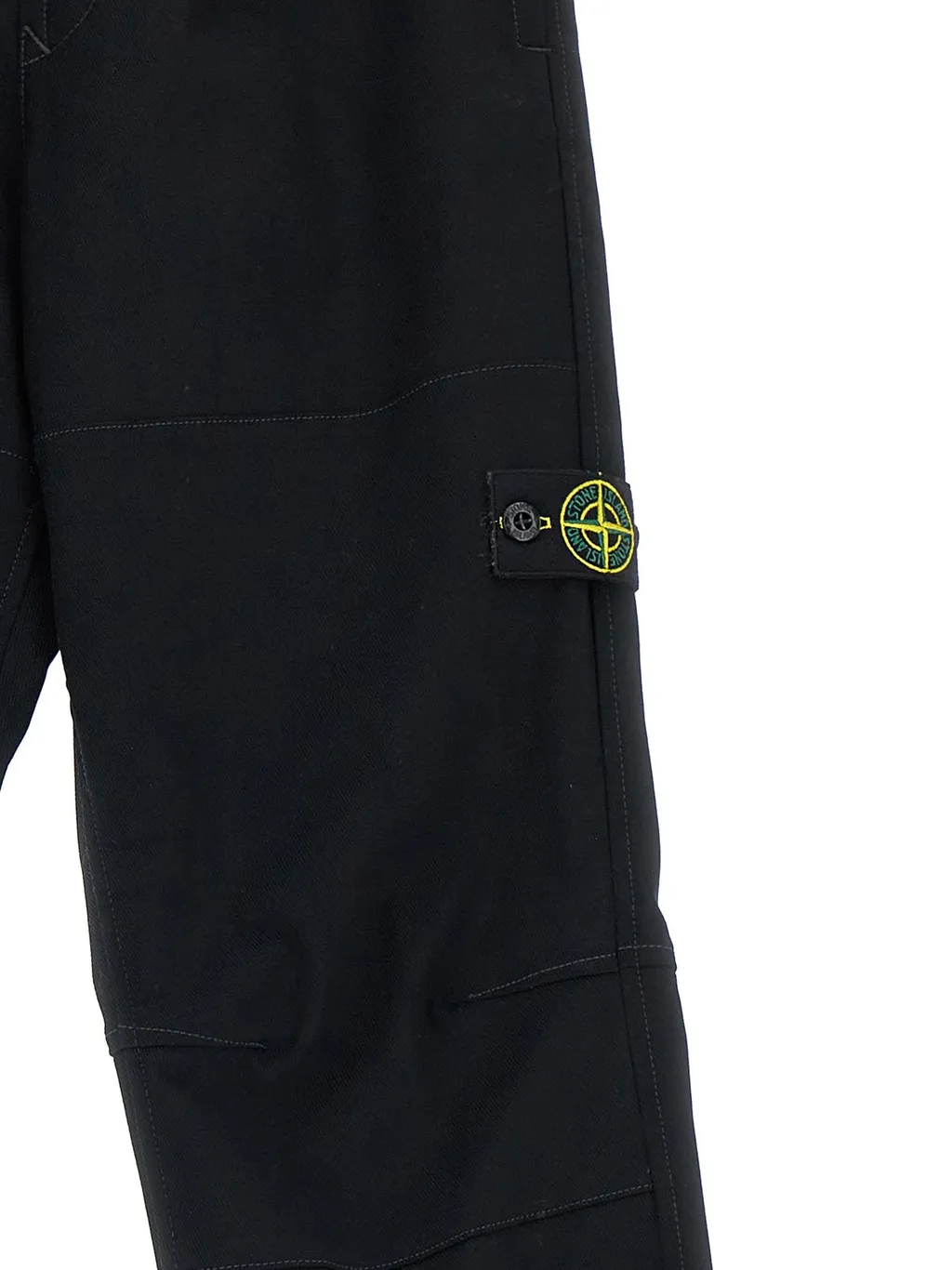Stone Island Junior Logo Patch Tapered-Leg Trousers