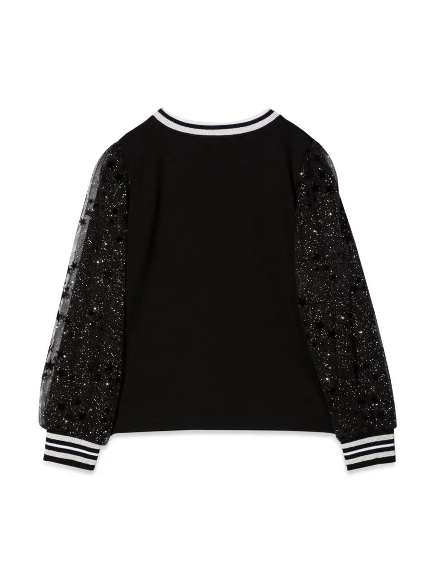 Simonetta Sweater With Tulle Sleeves