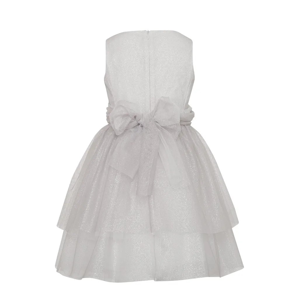 Simonetta Sleeveless Glittered Dress