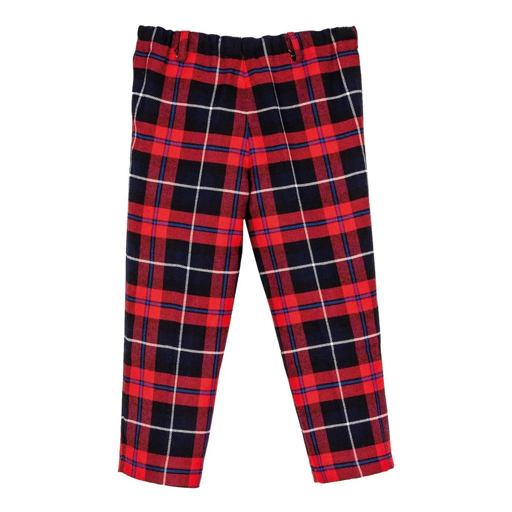 Siola Elasticated Waistband Checked Trousers