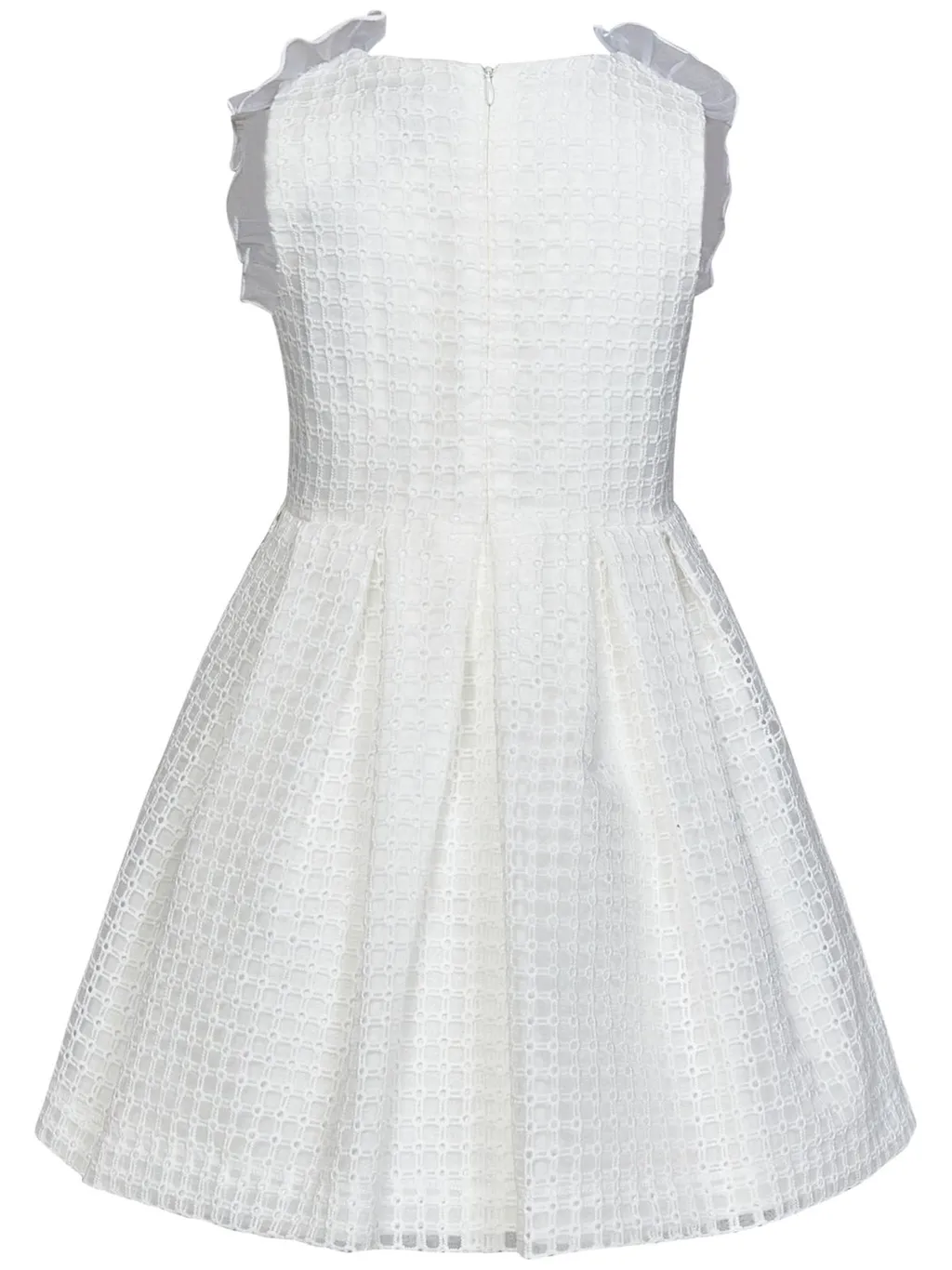 Simonetta Lace Detaile Crewneck Sleeveless Dress