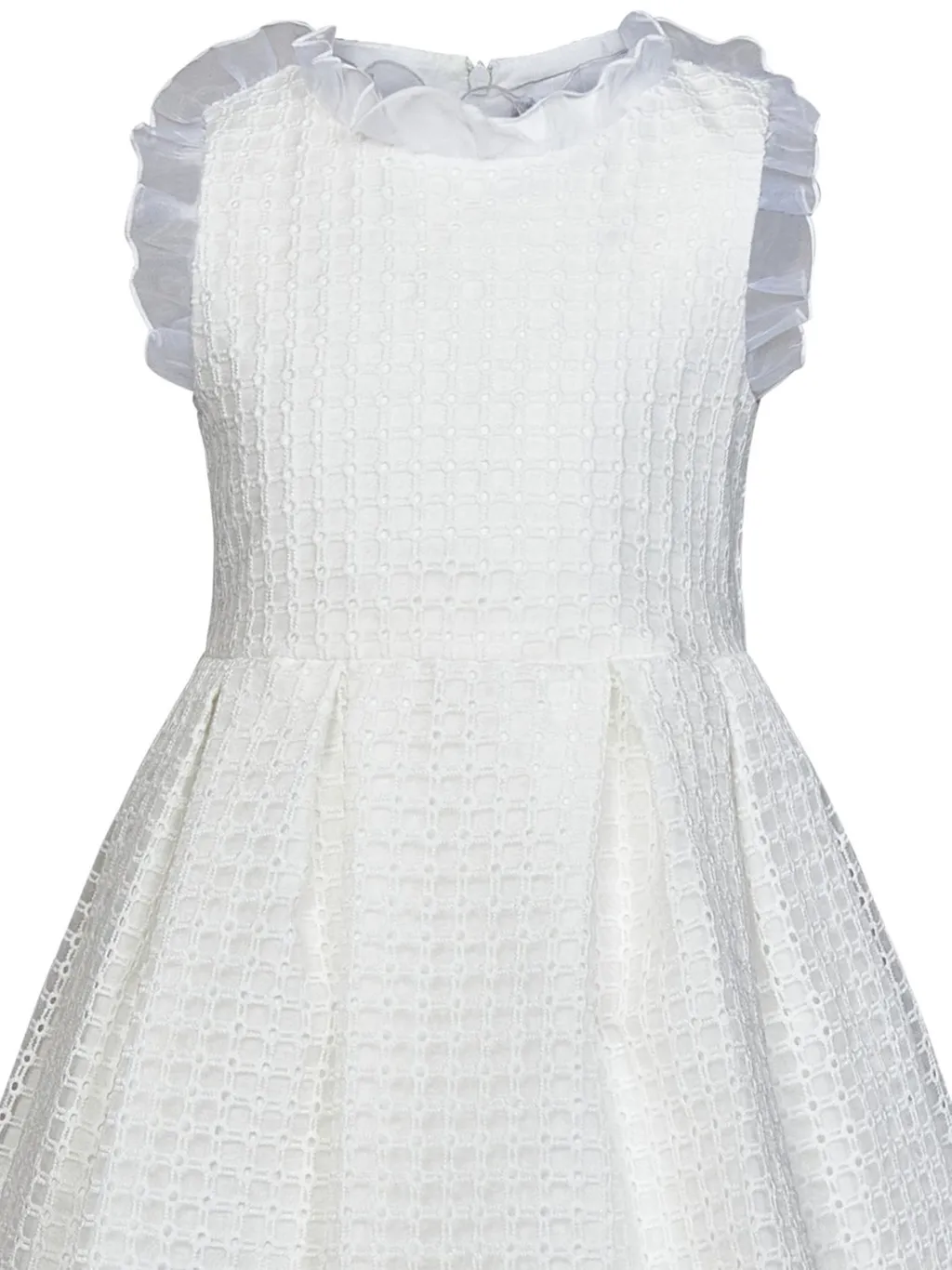 Simonetta Lace Detaile Crewneck Sleeveless Dress