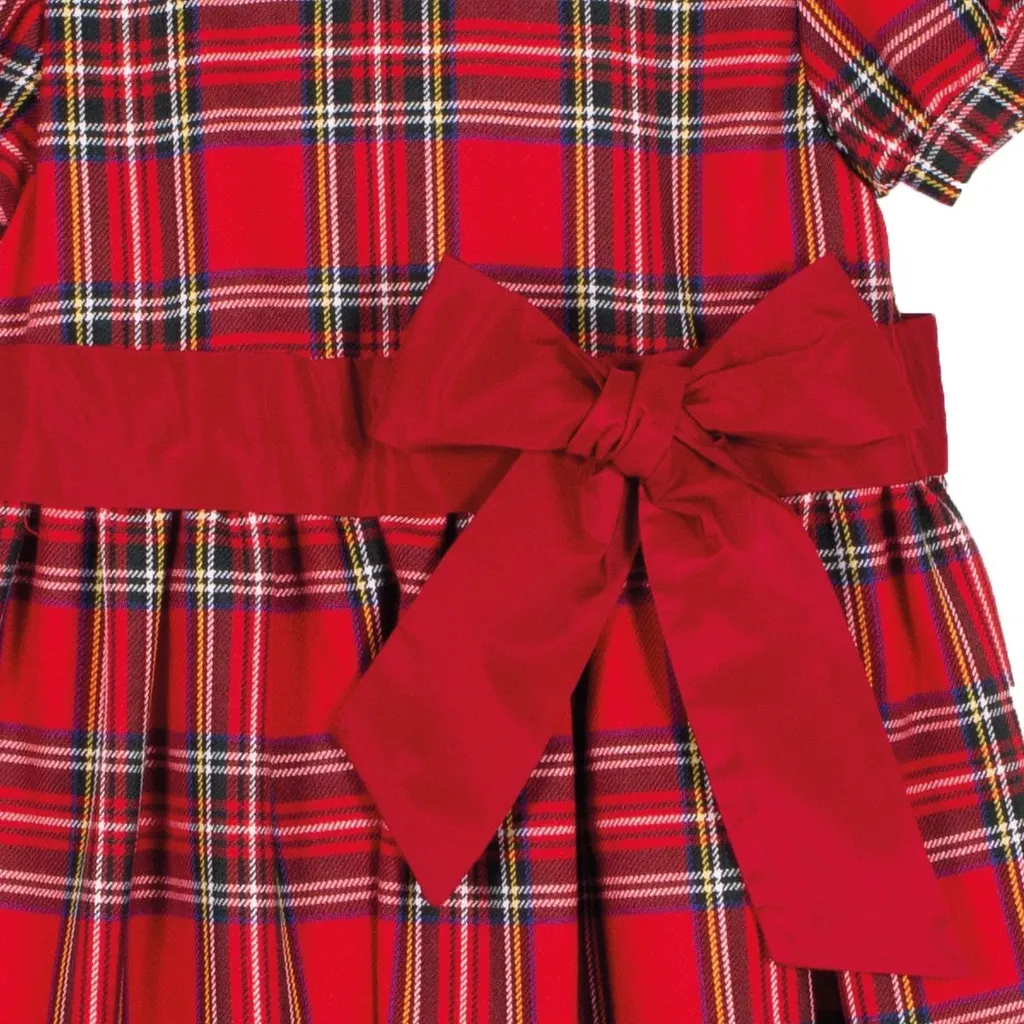 Siola Puff-Sleeved Checked Dress