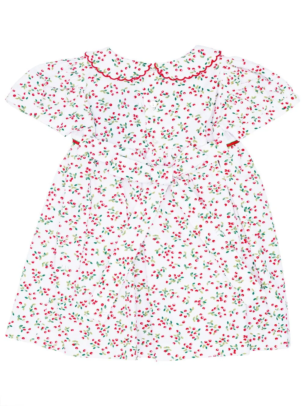Siola Cherry Printed Puff-Sleeved Dress