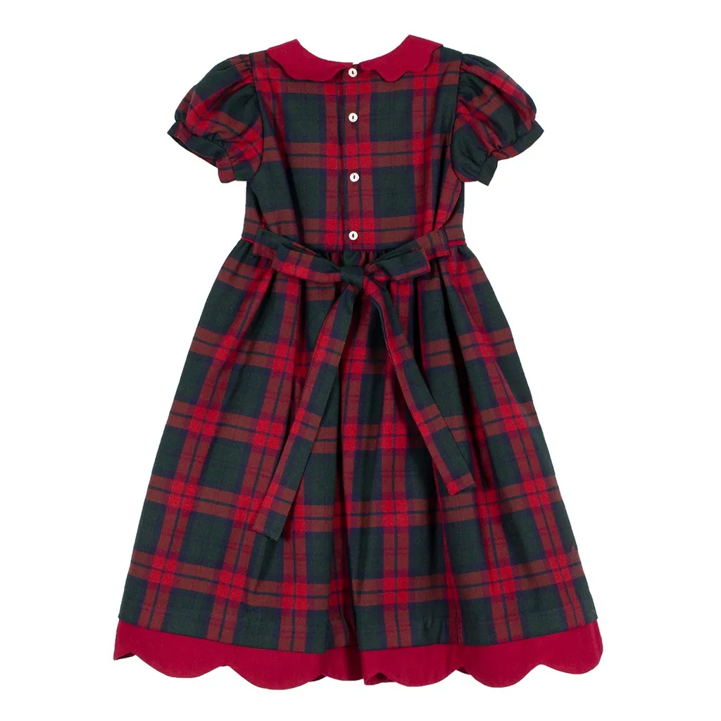 Siola Puff-Sleeved Checked Dress