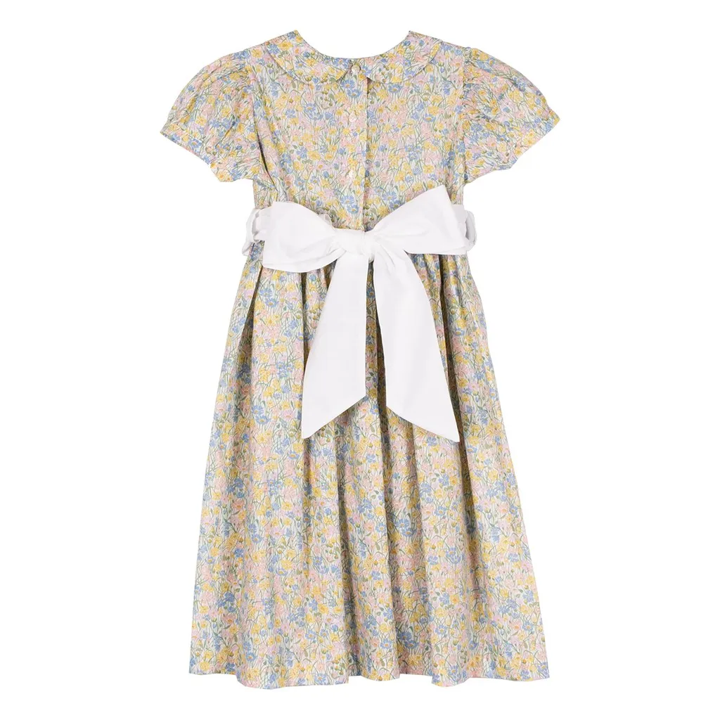 Siola Embroidered Puff-Sleeved Dress