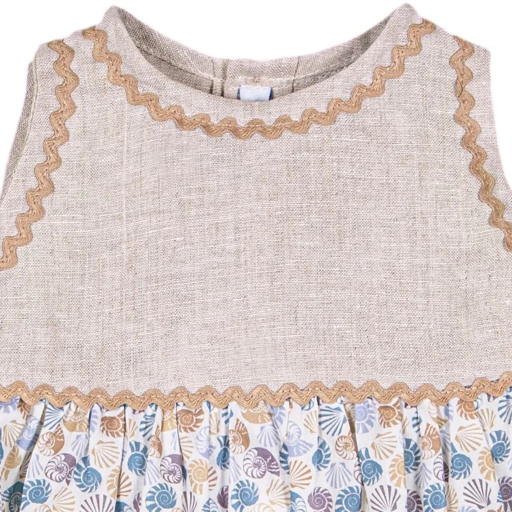 Siola Shell-Printed Sleeveless Dress