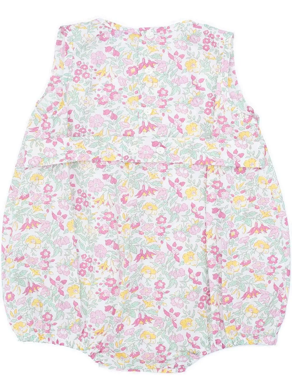 Siola Floral-Printed Crewneck Buttoned Romper