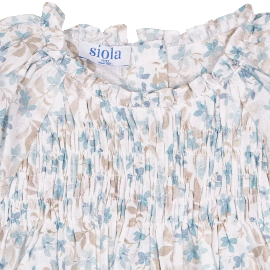 Siola Floral-Printed Puff-Sleeved Blouse