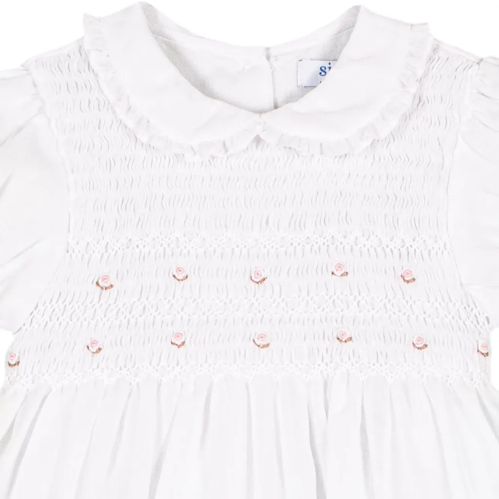 Siola Puff-Sleeved Embroidered Dress