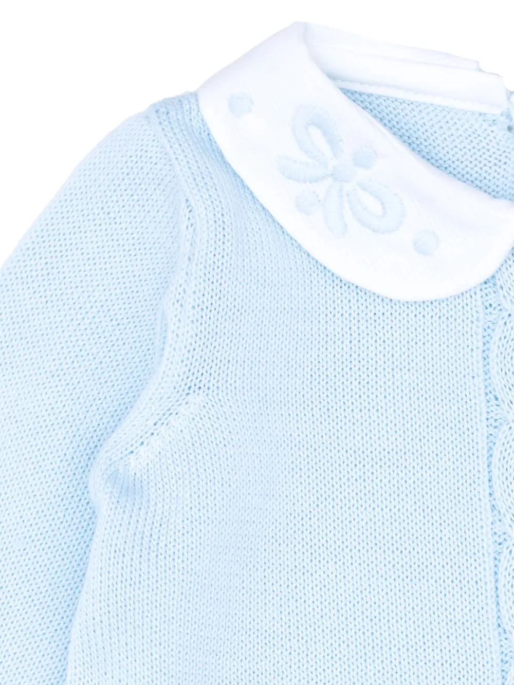 Siola Long-Sleeved Embroidered Knitted Onesie
