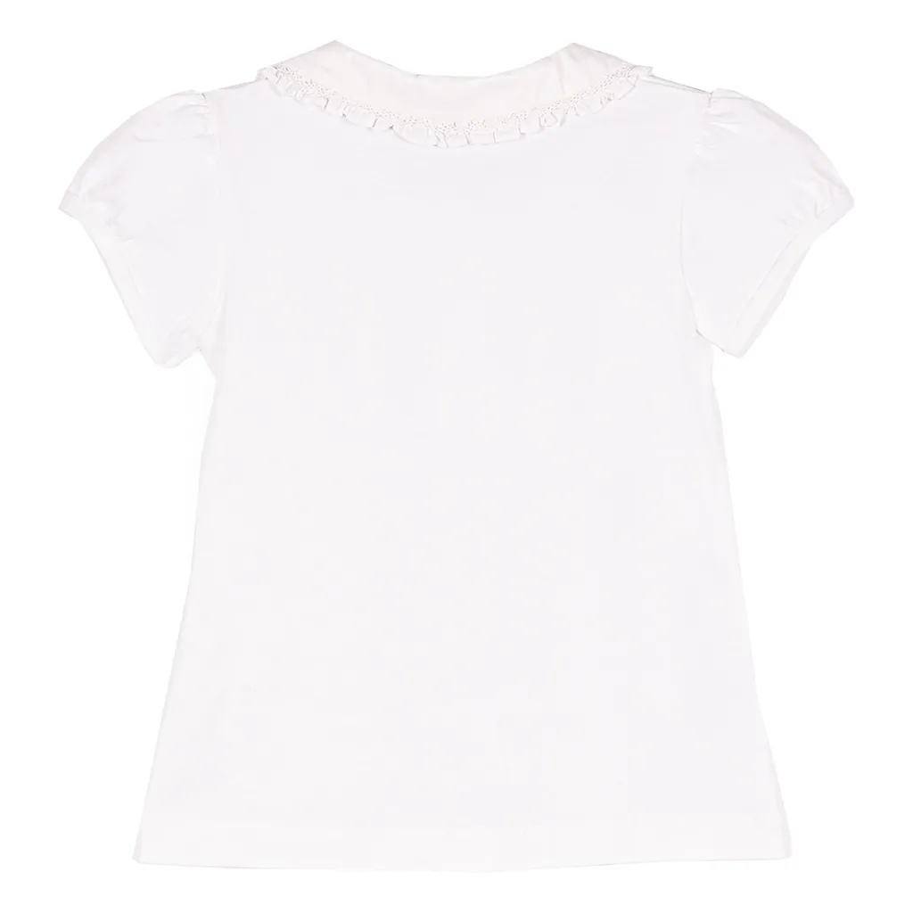 Siola Puff-Sleeved Ruffle-Detailed Polo Shirt