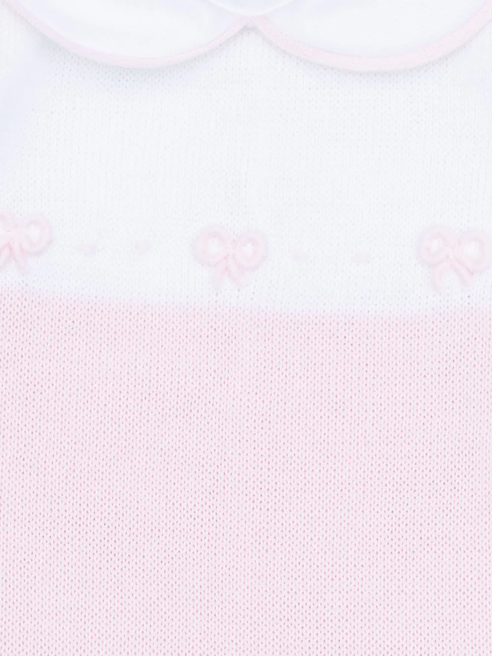 Siola Long-Sleeved Bow-Embroidered Knitted Onesie
