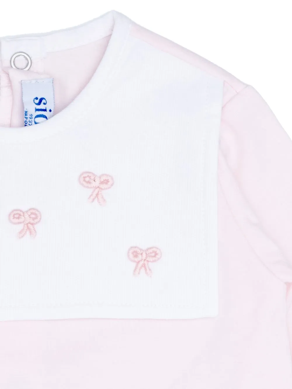 Siola Long-Sleeved Bow-Embroidered Onesie