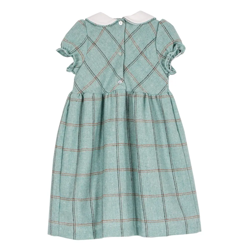 Siola Puff-Sleeved Checked Dress