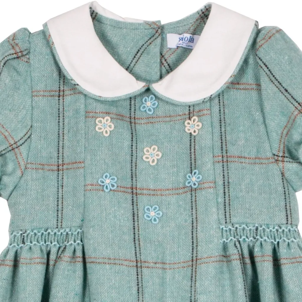 Siola Puff-Sleeved Checked Dress
