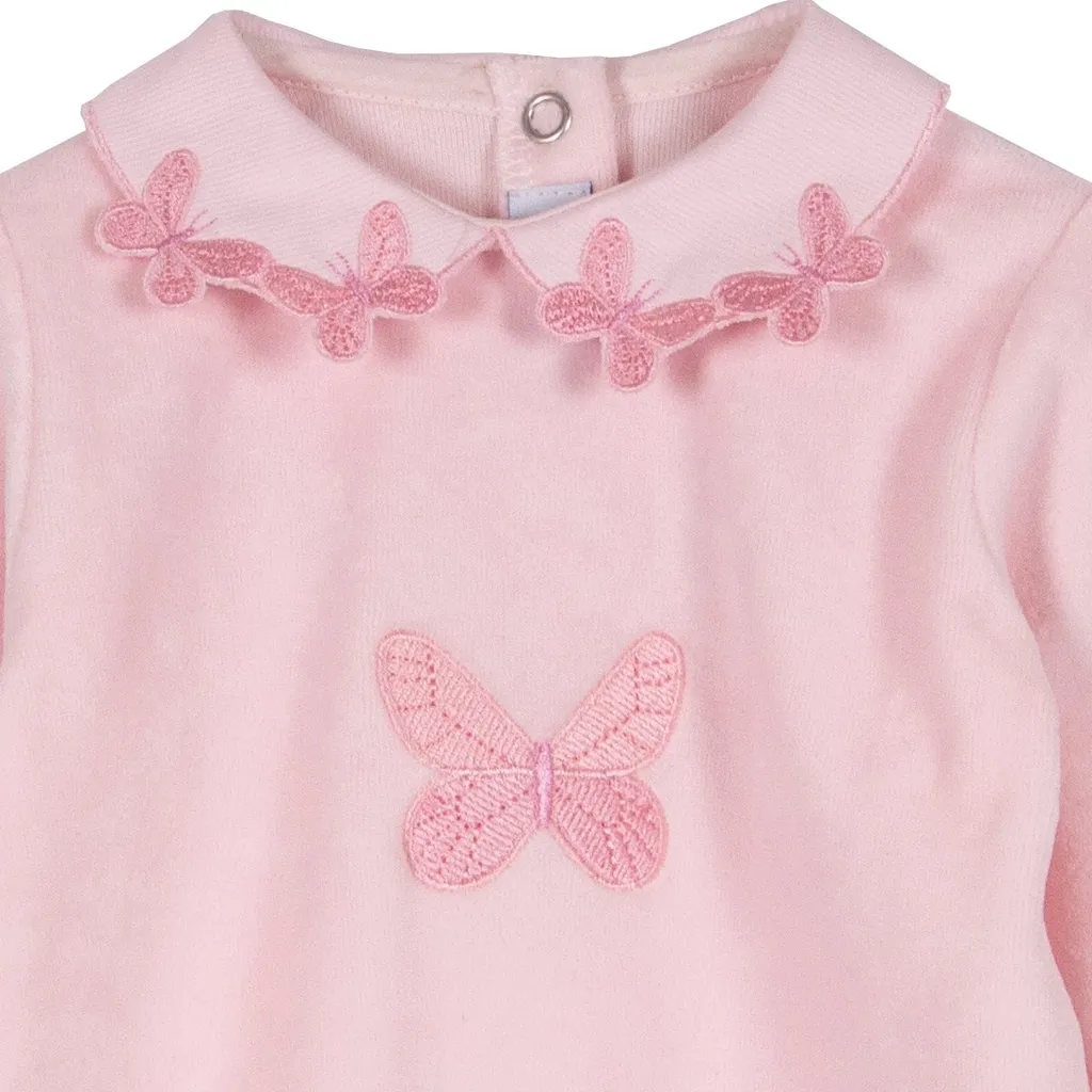 Siola Long-Sleeved Butterfly-Embroidered Onesie