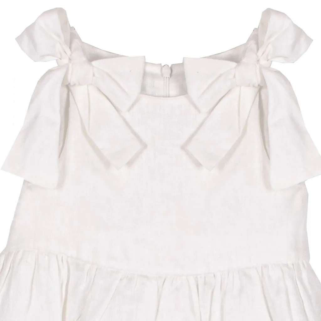 Siola Bow-Fastened Sleeveless Dress