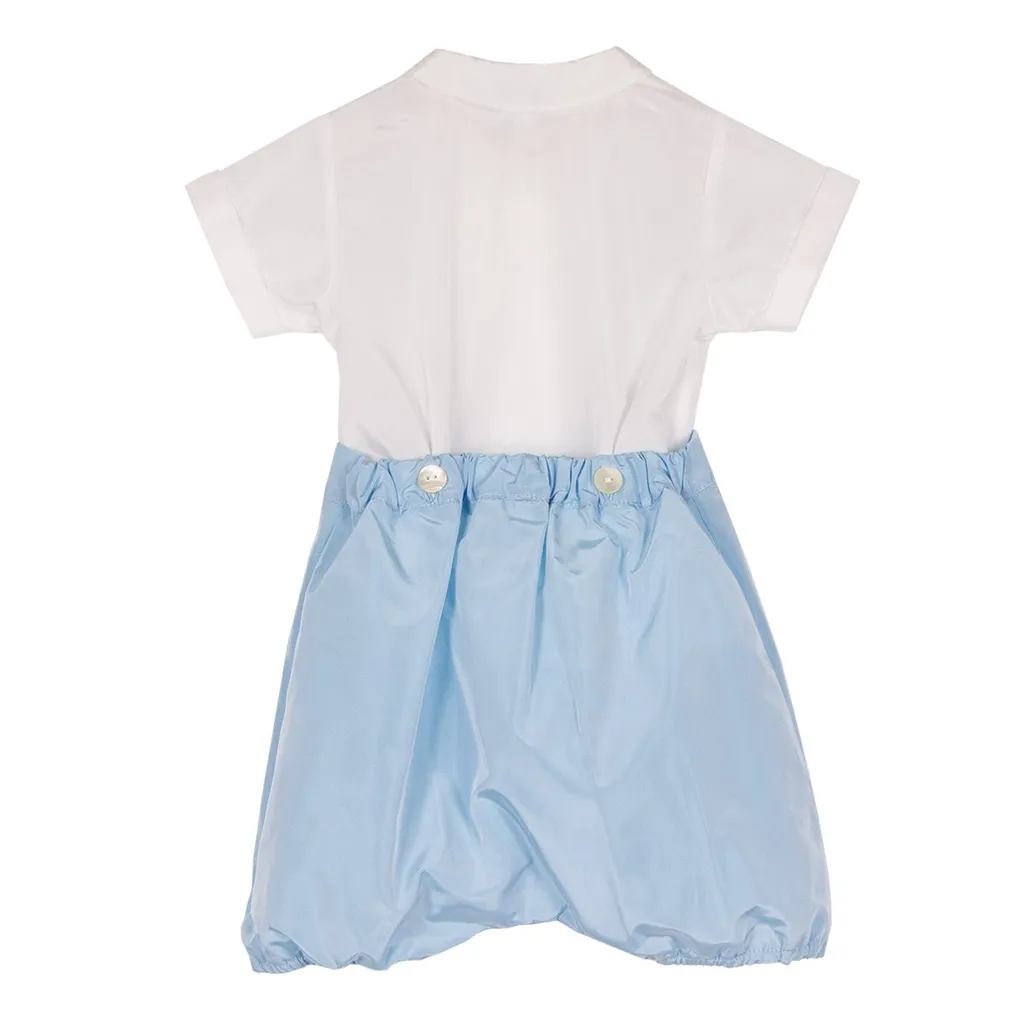 Siola Short-Sleeved Double-Breasted Romper