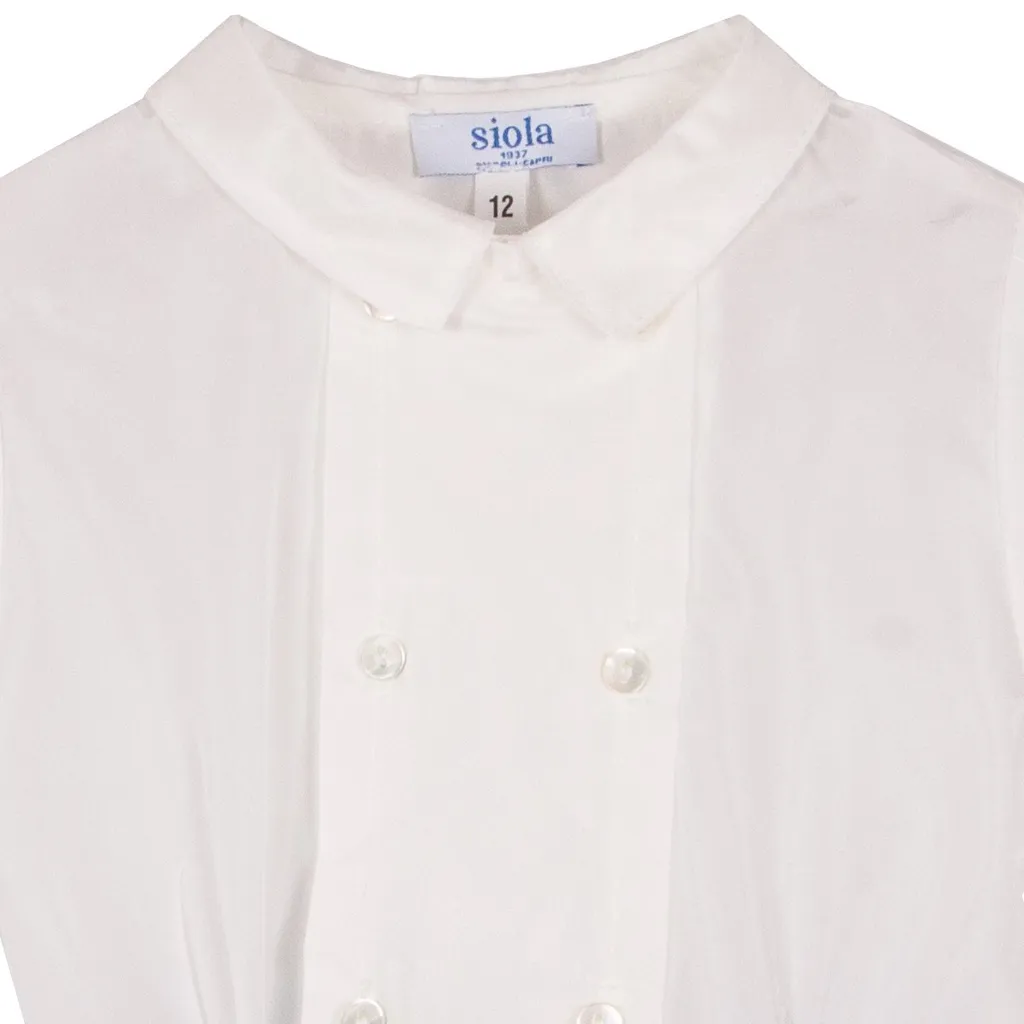 Siola Short-Sleeved Double-Breasted Romper