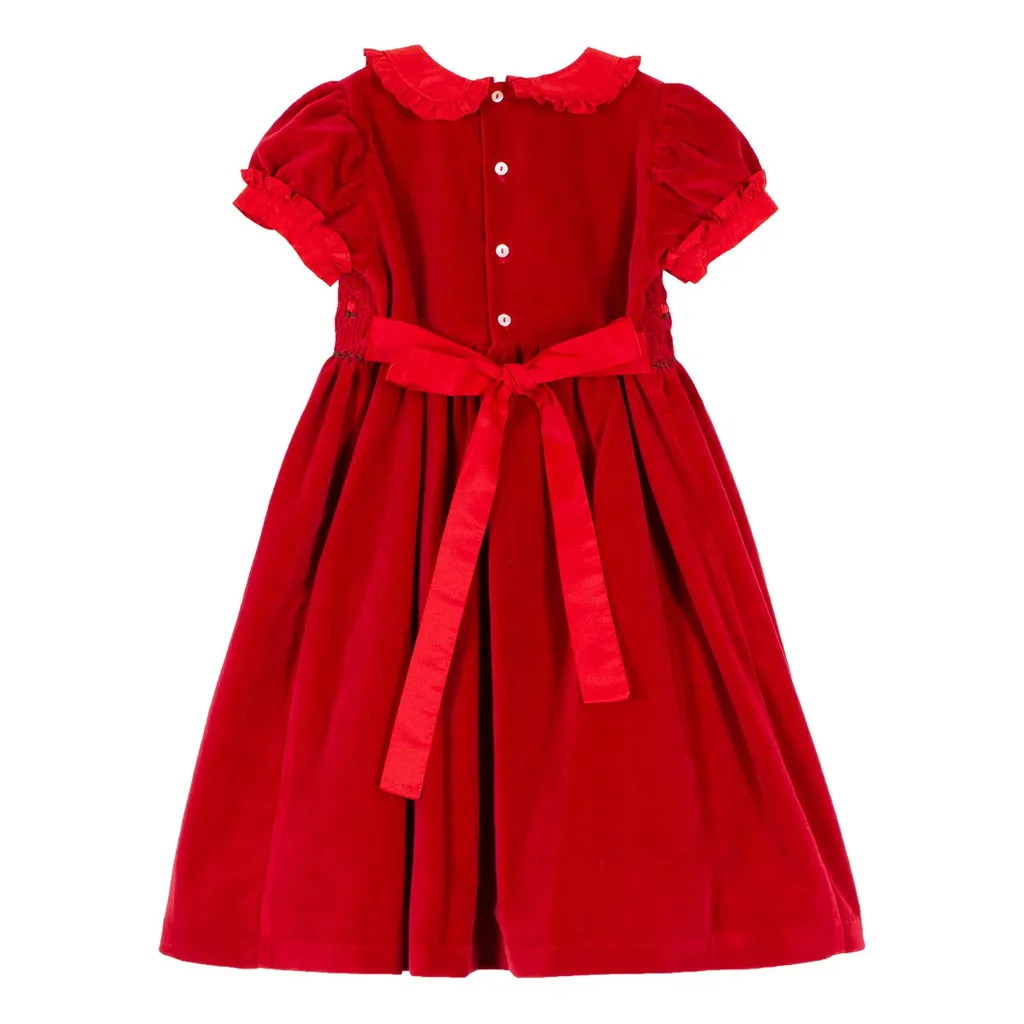 Siola Embroidered Puff-Sleeved Dress