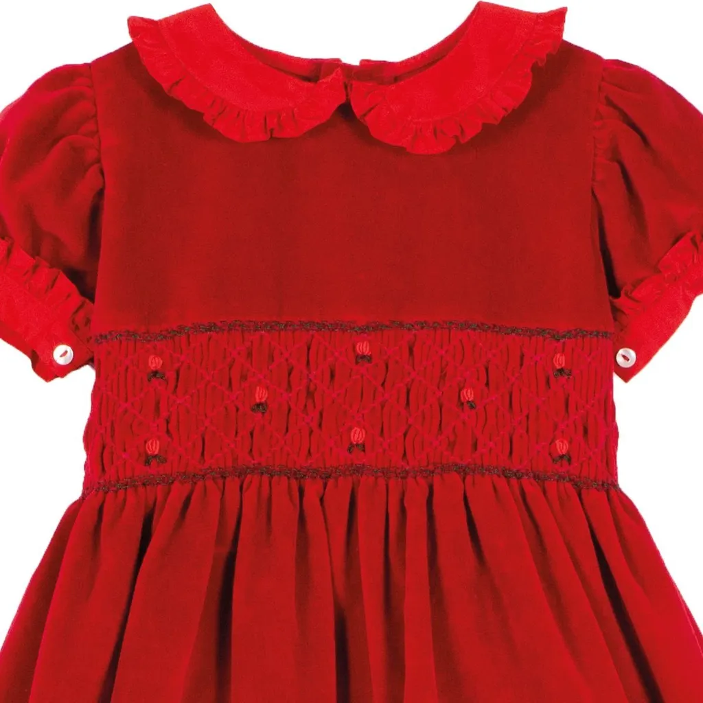 Siola Embroidered Puff-Sleeved Dress