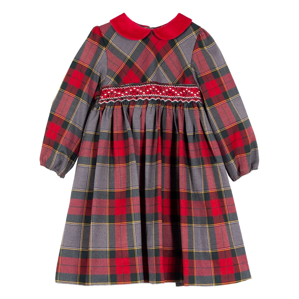 Siola Checked Long-Sleeved Dress