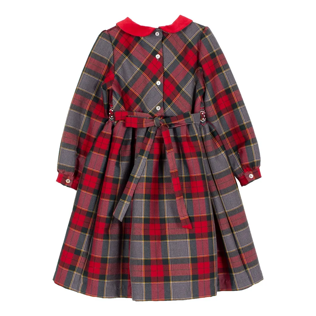 Siola Checked Long-Sleeved Dress