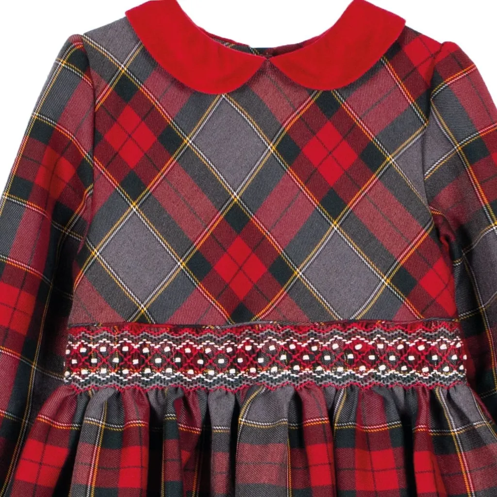 Siola Checked Long-Sleeved Dress