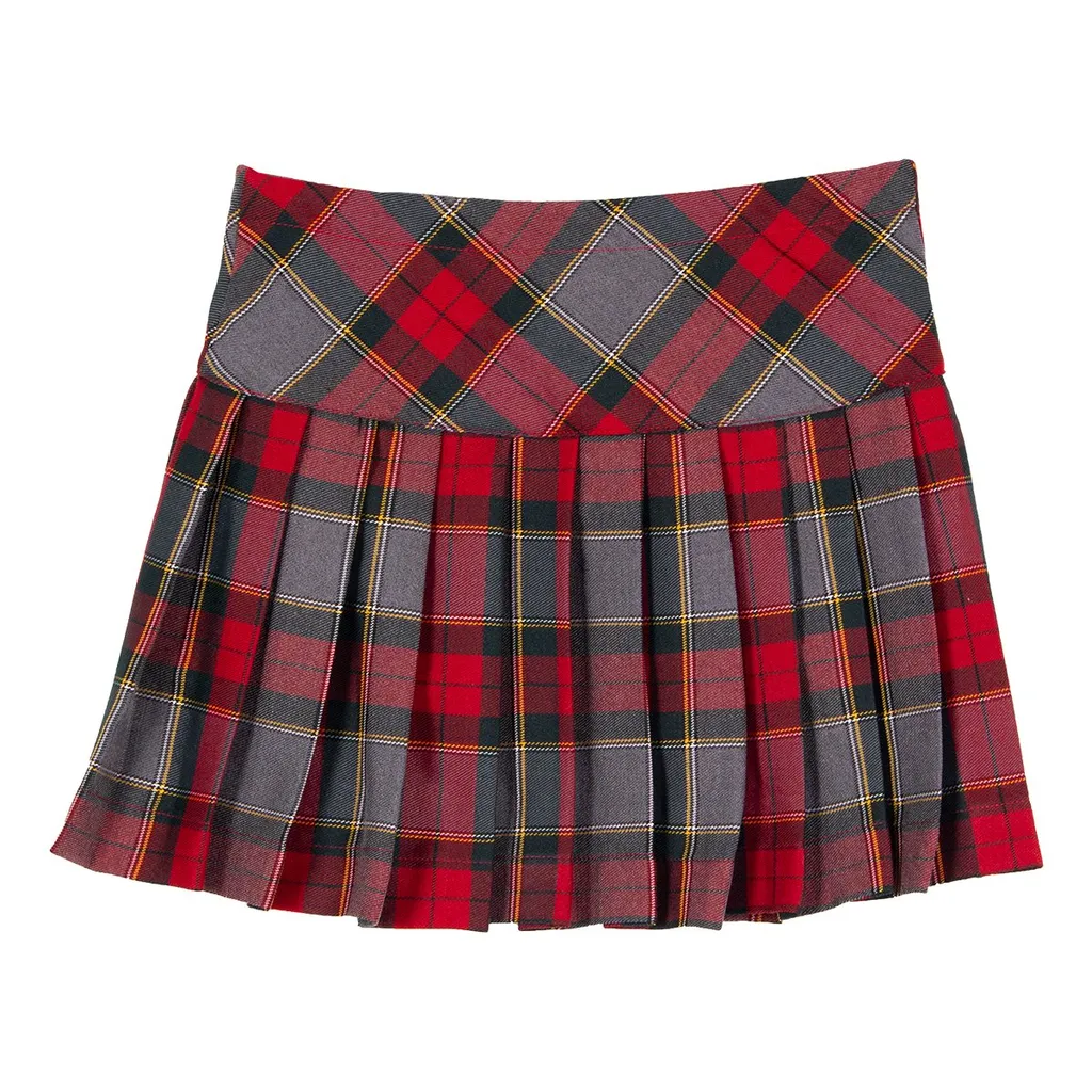 Siola Checked Pleated Skirt