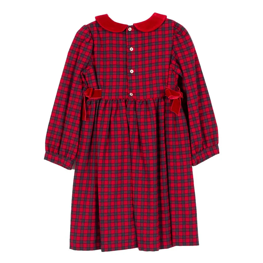 Siola Long-Sleeved Checked Dress