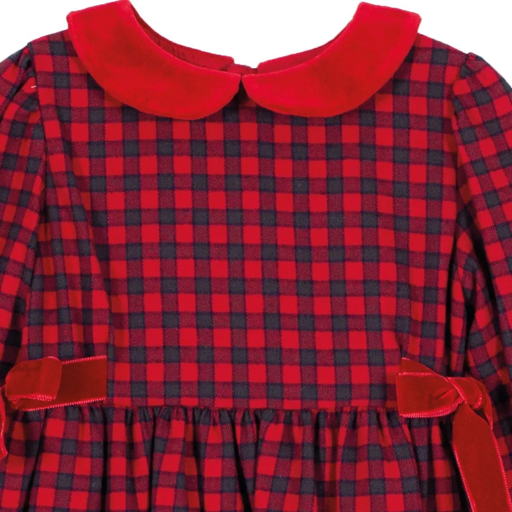 Siola Long-Sleeved Checked Dress