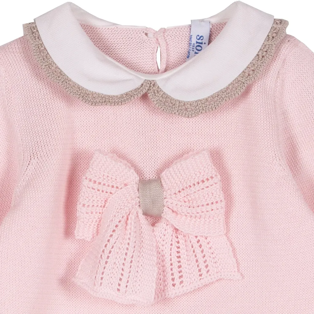 Siola Bow Detailed Long-Sleeved Onesie