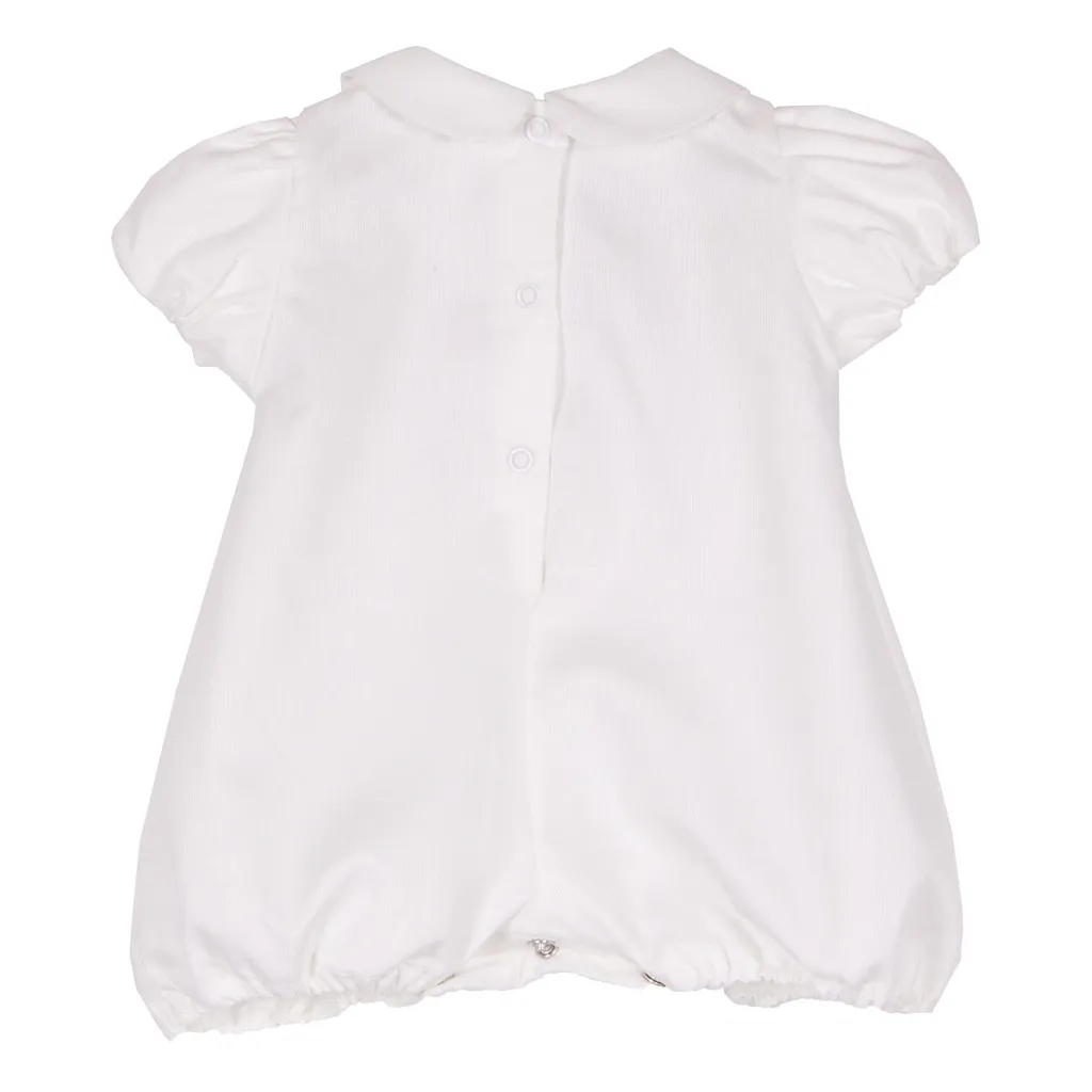 Siola Star Embroidered Puff-Sleeved Romper