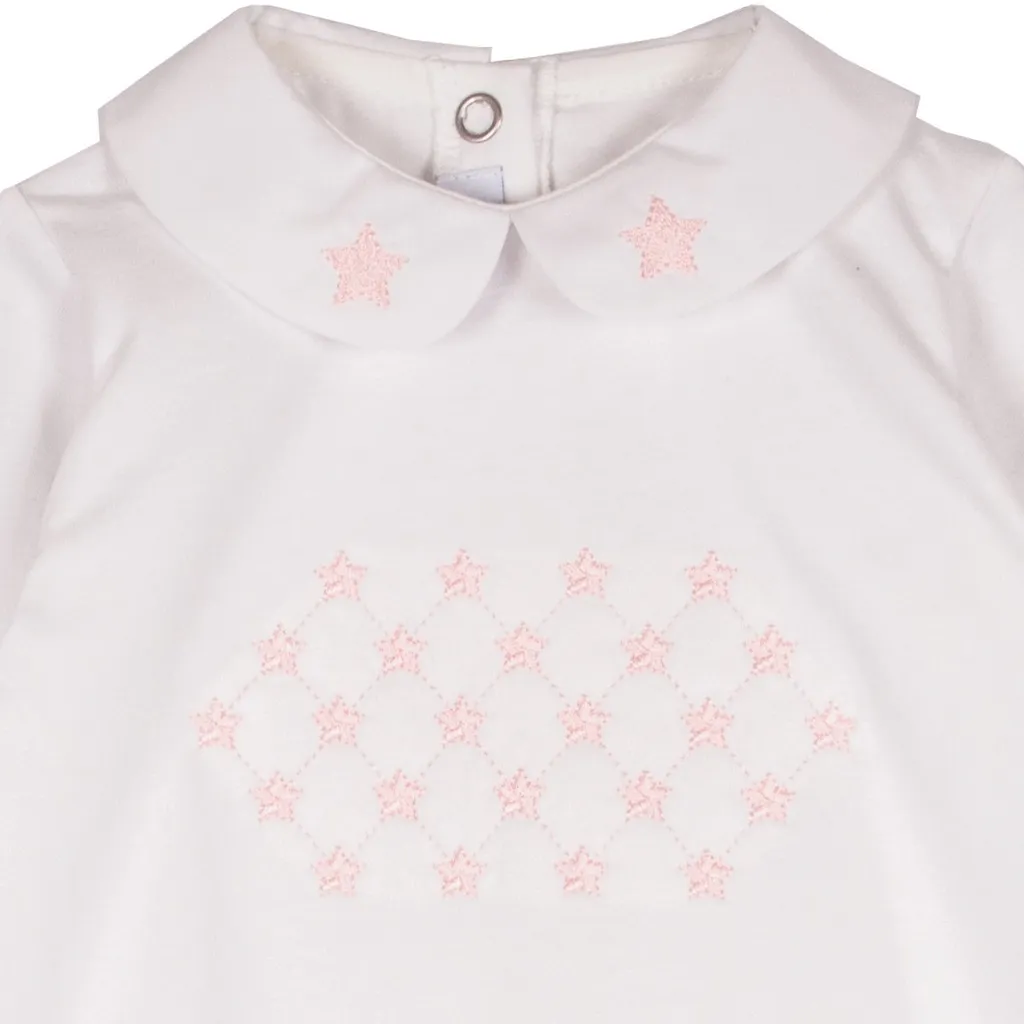 Siola Star Embroidered Long-Sleeved Onesie