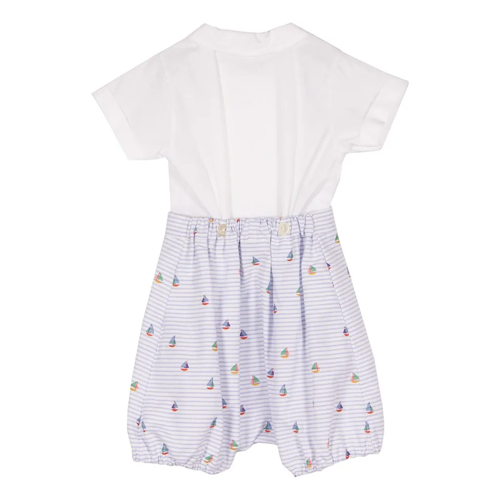 Siola Striped Short-Sleeved Romper
