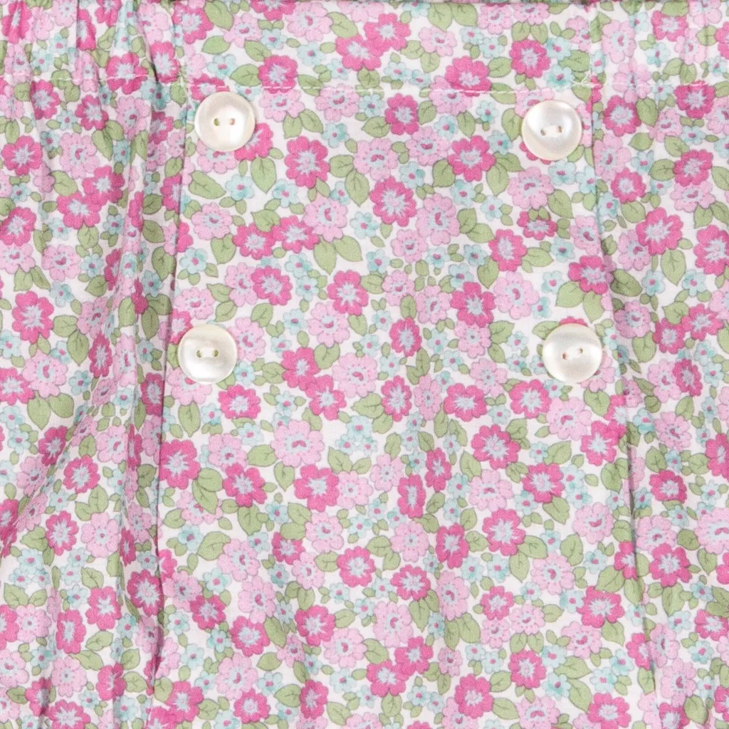 Siola Button Detailed Floral Printed Culottes