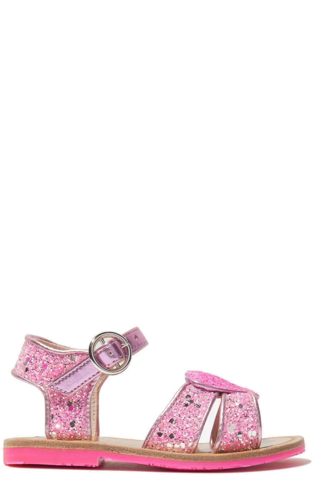 Sophia Webster Mini Heart-Patch Open Toe Sandals
