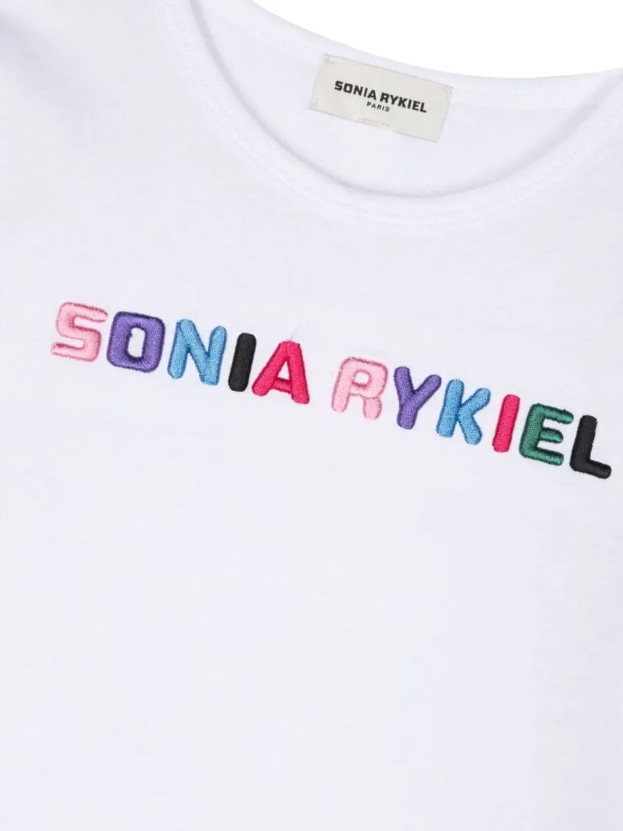 Sonia Rykiel Enfant Logo Tee Contrasting Trim