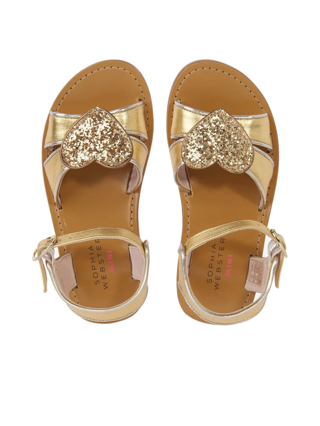 Sophia Webster Mini Amora Heart-Patch Cut-Out Sandals